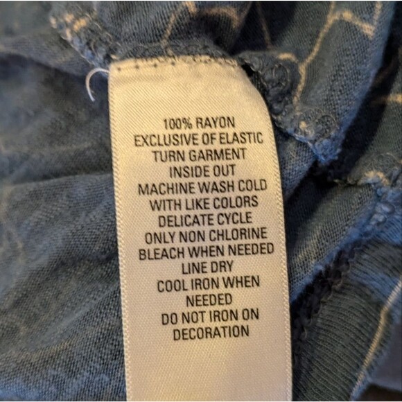 GNW Women's Plus Blue Floral Print Blouse, 100% Rayon, Women's 2X - Picture 10 of 10